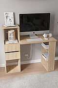 Комп'ютерний стіл-стелаж СЛТ-6 (на 2 ящики), офісний стіл, стіл для школяра колір Дуб сонома