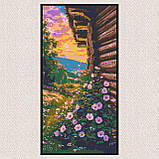 Алмазна мозаїка/вишивка Квітковий літній вечір 40*80 см Орігамі OD 5114, фото 5