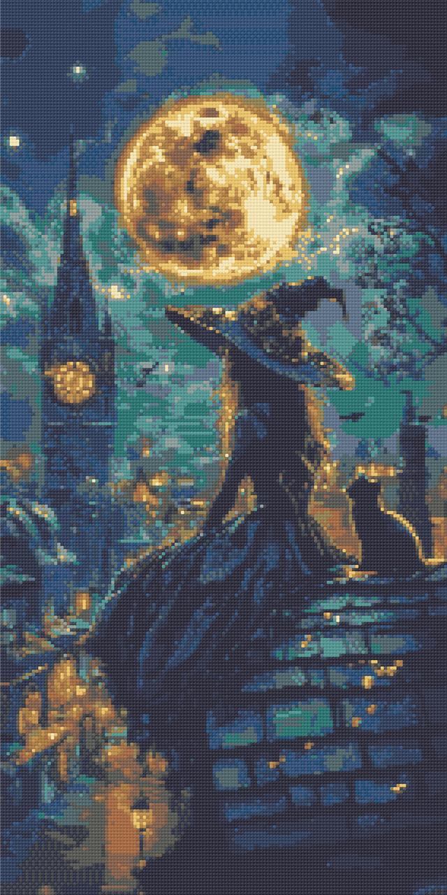 Алмазна мозаїка/вишивка Юна відьма 40*80 см Орігамі OD 5130, фото 1