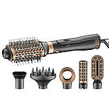 Мультистайлер 6в1 фен щітка VGR V-491 набір для укладання волосся 3 режими 6 насадок, фото 9