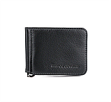 Шкіряний затиск для грошей на магніті Marco Coverna (124) black, фото 2