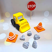 Цукрова прикраса для кондитерських виробів Екскаватор