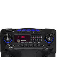 Акустична переносна колонка потужністю 60Вт з 2 мікрофонами та пультом ZXX-9292, фото 9