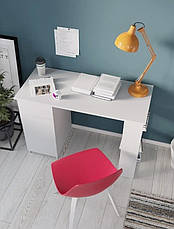 Комп'ютерний стіл-стелаж СЛТ-77 (з ящиком), офісний стіл, стіл для школяра колір Білий, фото 5