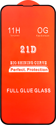 Захисне скло iPhone 13/13 Pro/14 (6.1) black frame 11H, фото 1