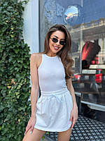 Женская летняя мини юбка-шорты турецкая двухнитка