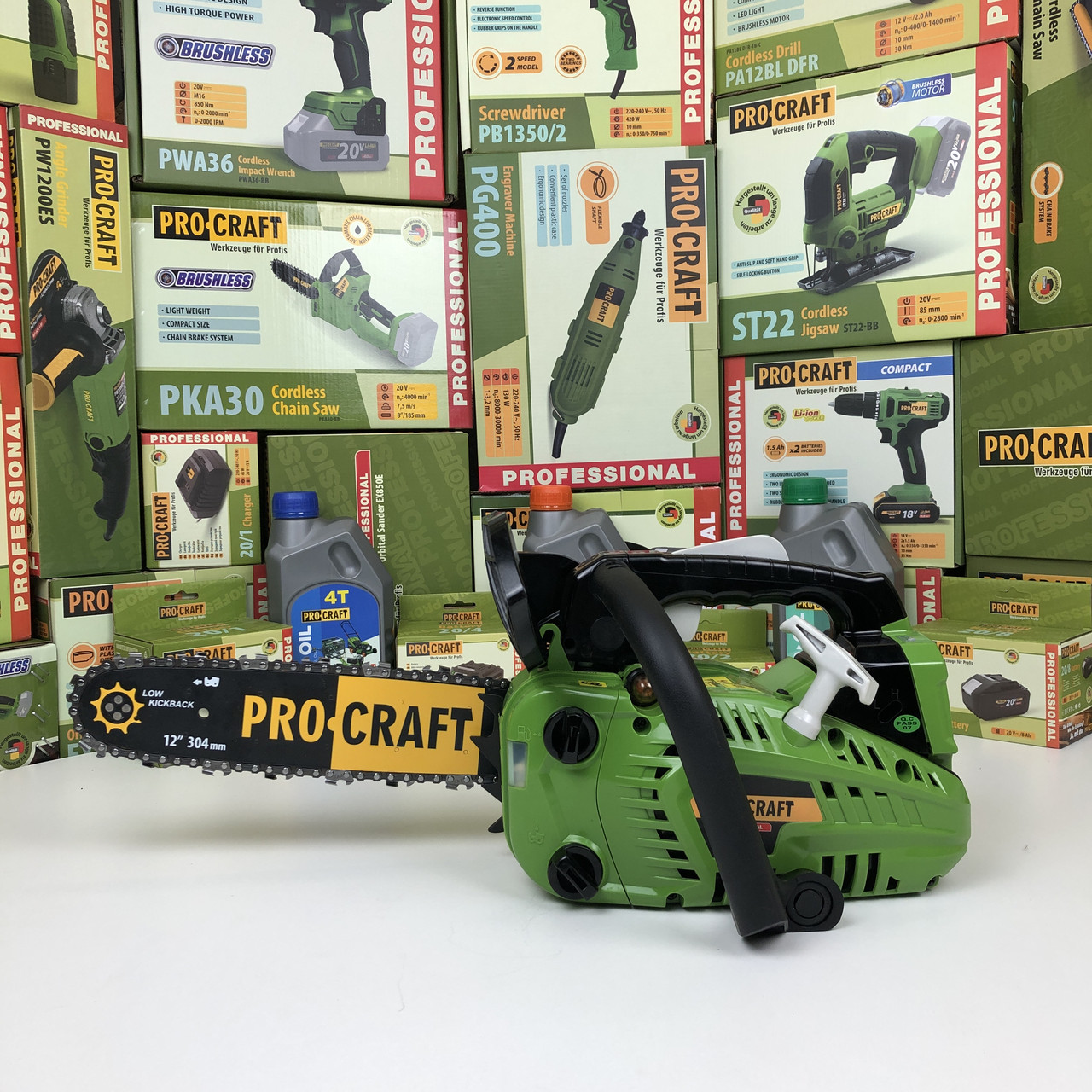 Бензопила Procraft K350S (0.85 кВт, шина 30 см) Легка ланцюгова пила-сучкоріз Прокрафт K350S