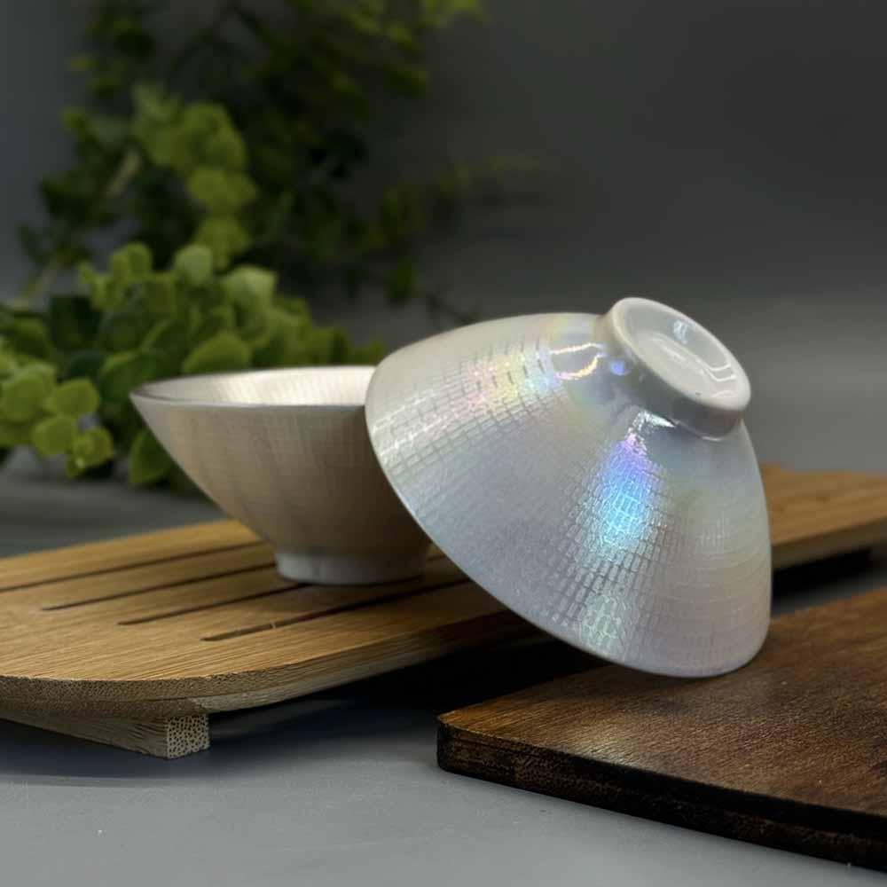 Порцелянова піала зі срібленням «Перламутрова сльоза єдинорога» (1шт 75мл), фото 1