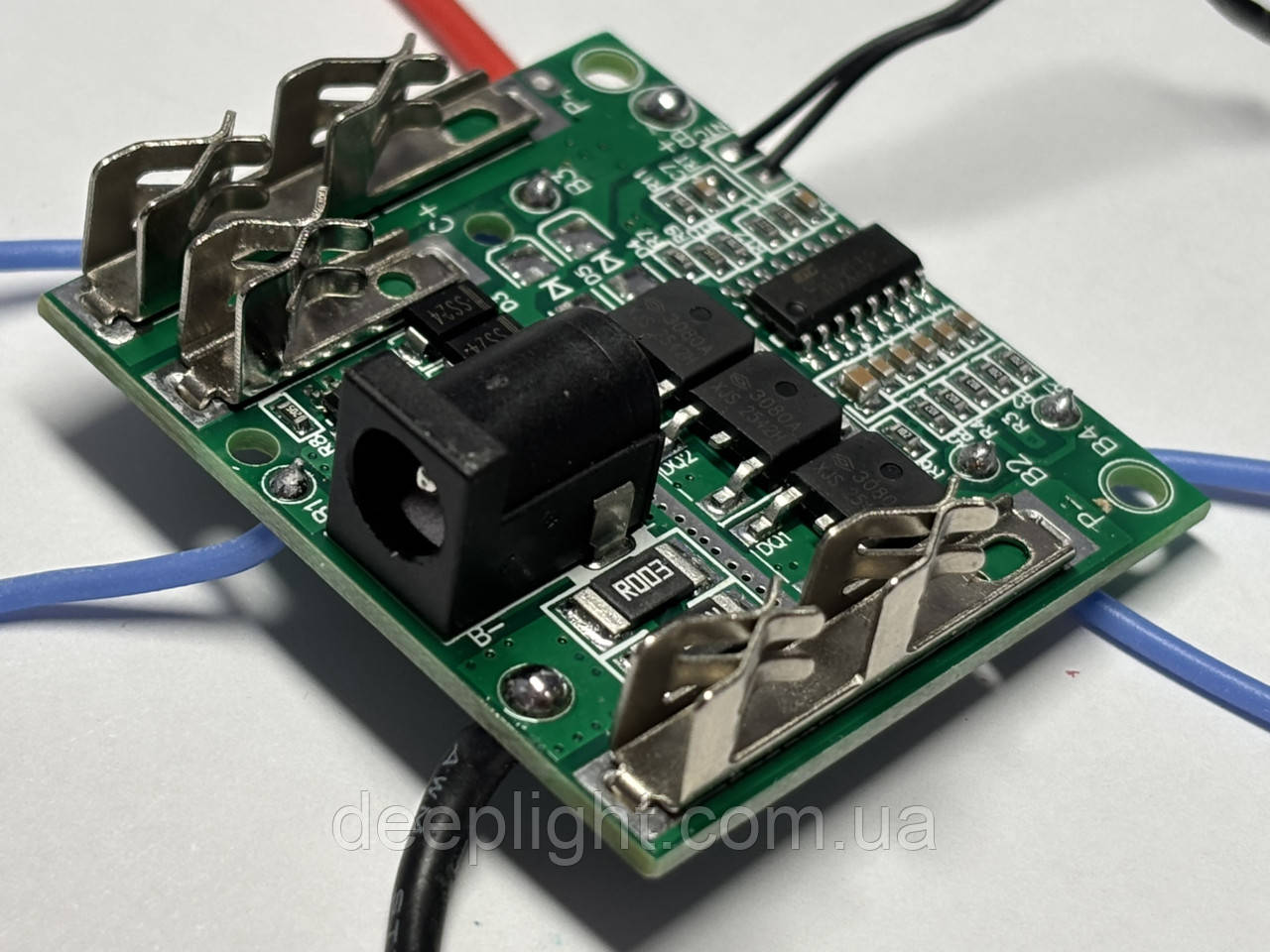 BMS Li-ion 5S 18/21 V 50A плата  для інструменту акумулятору шуруповерта коси дреля та інших 3MOS, фото 1