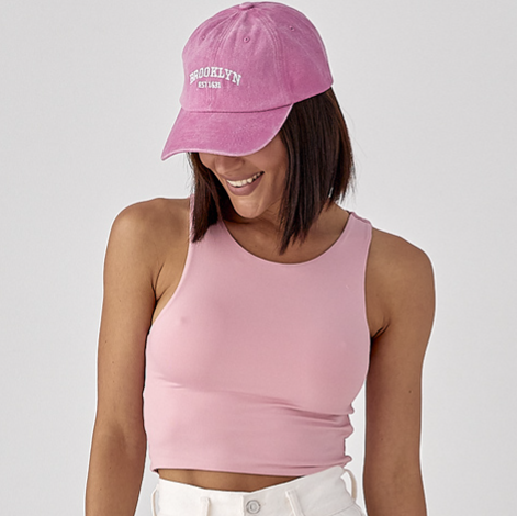 Однотонний жіночий кроп-топ з еластичної тканини пудрова коротка майка розмір Л, фото 1