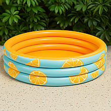 Басейн надувний дитячий круглий 155 см Otamanko Апельсин