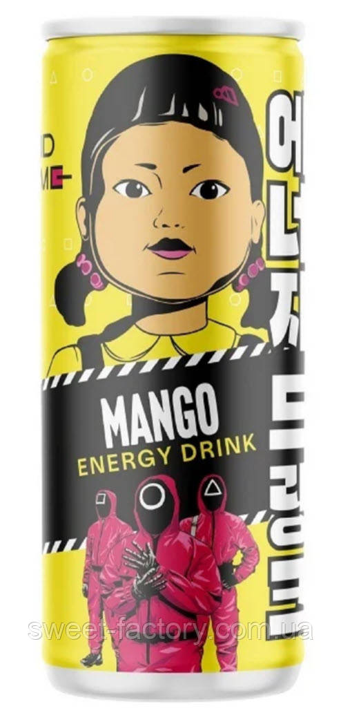 Енергетик Squid Game Energy Drink Mango 250ml, фото 1