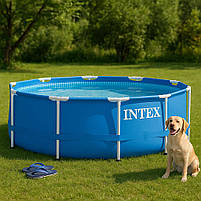 Каркасний басейн Intex Metal Frame 305×76 см 4485 л — круглий, з інструкцією та DVD, арт. 28200, фото 4