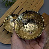 Золота порцелянова піала для пуеру «Достаток» (1шт 75мл), фото 3