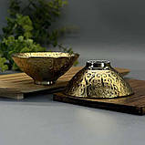 Золота порцелянова піала для пуеру «Достаток» (1шт 75мл), фото 2