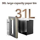 Шредер. Знищувач документів Deli T099 25арк., 4х30мм, 31літр. Секретність - Р4 (T099), фото 3