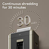Шредер. Знищувач документів Deli T099 25арк., 4х30мм, 31літр. Секретність - Р4 (T099), фото 5