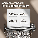 Шредер. Знищувач документів Deli T099 25арк., 4х30мм, 31літр. Секретність - Р4 (T099), фото 6