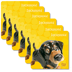 Набір підставок з пробки Arora Такса (6 шт) 10,5х10,5 см