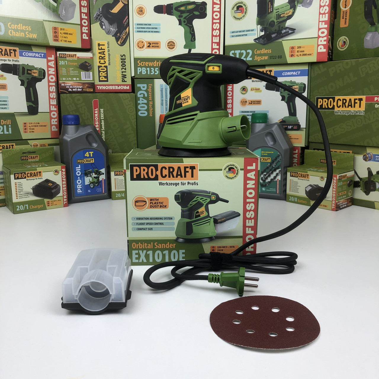 Шліфмашина ексцентрикова Procraft EX1010E (125мм, 350Вт) Ексцентрик Прокрафт EX-1010 E