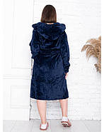 Халат жіночий, махровий великого розміру з поясом, фото 6