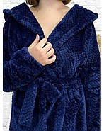 Халат жіночий, махровий великого розміру з поясом, фото 7