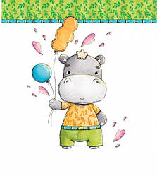 Подарунковий паперовий пакет КВАДРАТ 24*24*10 см Кульки