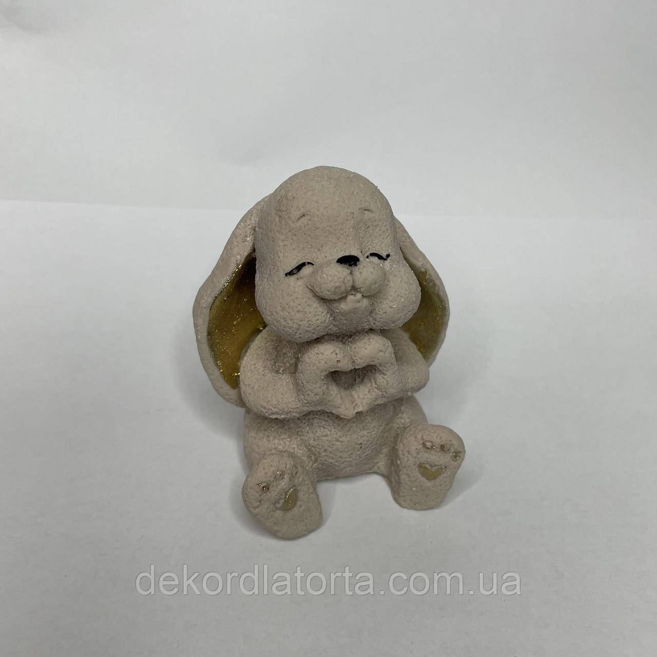 Шоколадна фігурка "Зайка лайк" бежевий золото