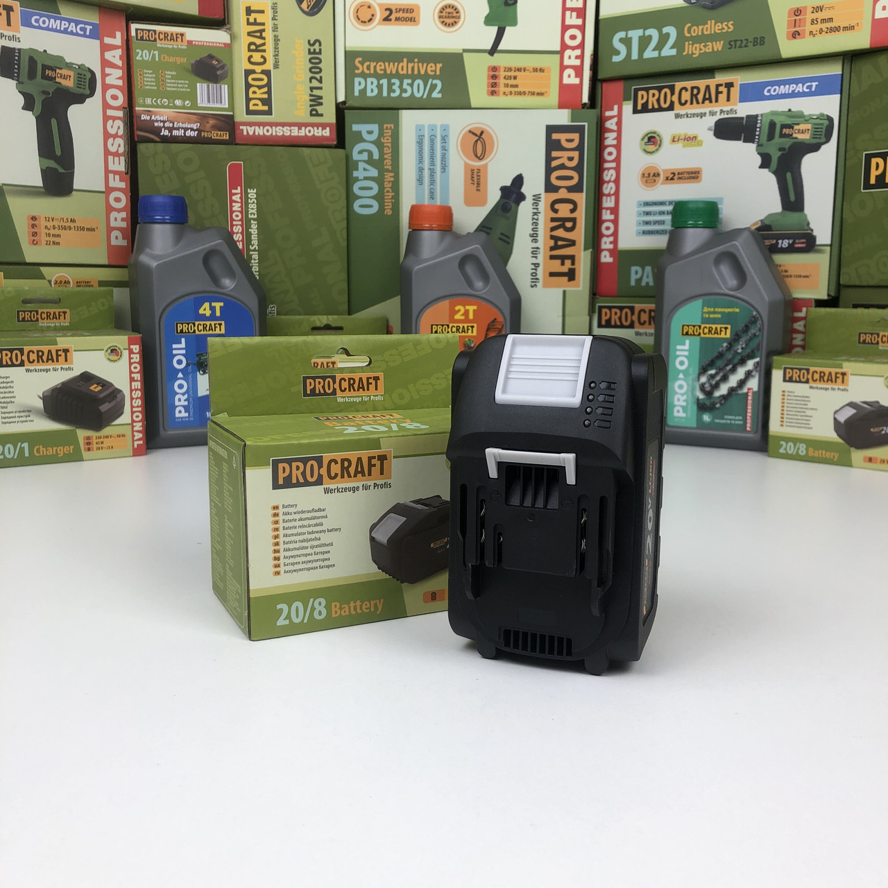 Акумуляторна батарея Procraft Battery 20/8 Universal (20В, 8Аг) Високовольтна
