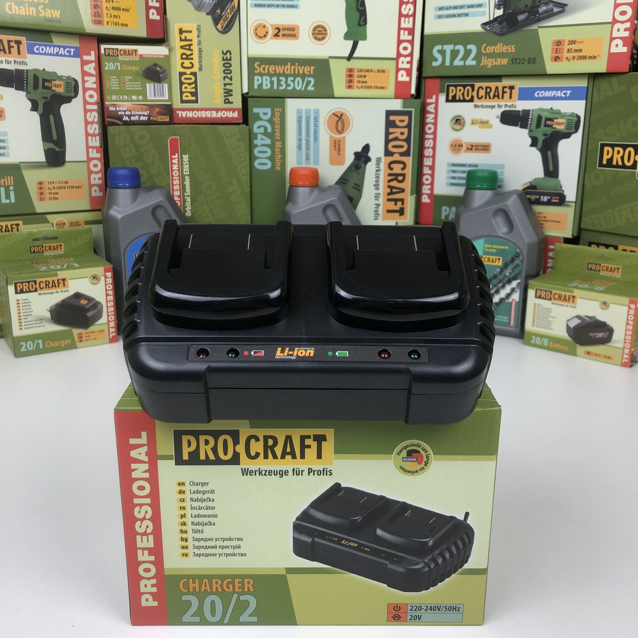 Зарядний пристрій Procraft Charger 20/2 Universal на 2 акумулятора