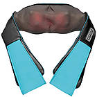 Роликовий масажер для спини та шиї з підігівом, від мережі, Massage Shawl / Електричний вібромасажер для тіла, фото 3