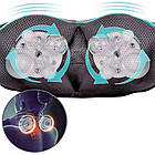 Роликовий масажер для спини та шиї з підігівом, від мережі, Massage Shawl / Електричний вібромасажер для тіла, фото 6