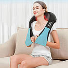 Роликовий масажер для спини та шиї з підігівом, від мережі, Massage Shawl / Електричний вібромасажер для тіла, фото 8