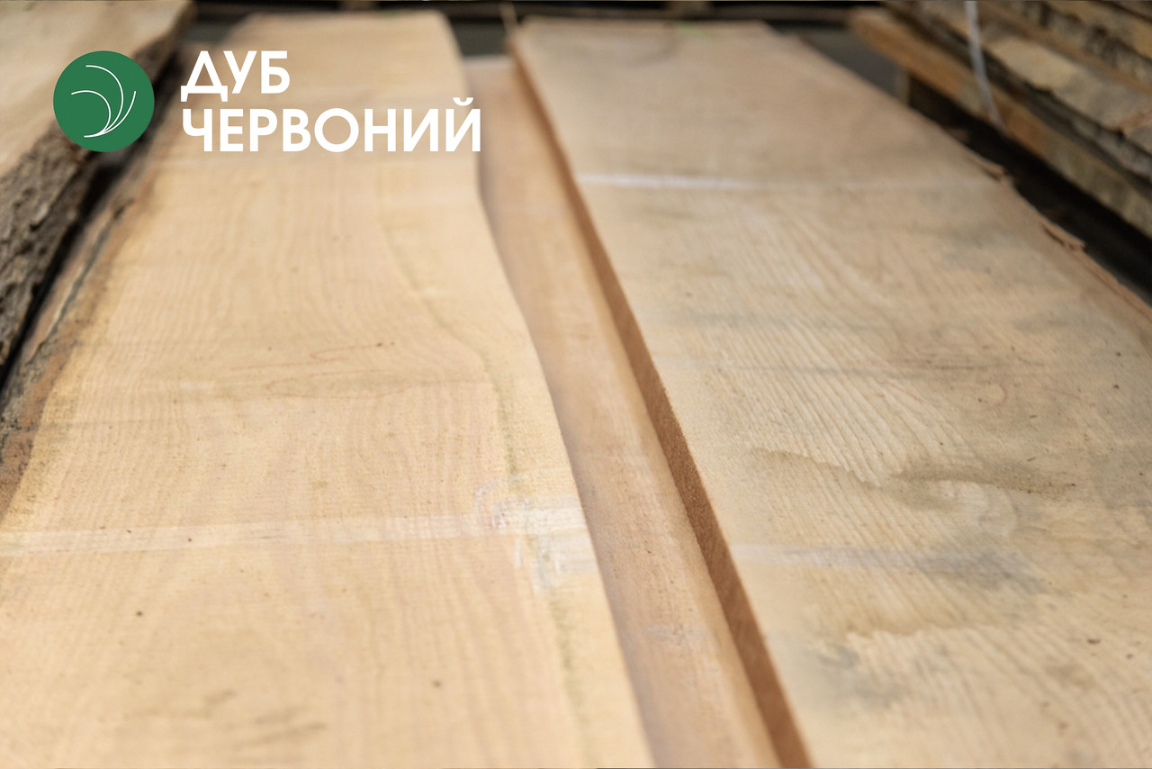 Дошка обрізна дуба червоного поштучно, 32х250х2400 мм, 1 ґатунок