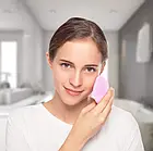 Електронна силіконова щітка для чищення обличчя / Масажна щітка для обличчя / Щітка для очищення шкіри, фото 3