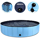 Басейн для купання домашніх тварин 60л, 80x50x30см, YXZ-702 / Складаний басейн, фото 7
