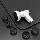 Ручний масажер для тіла + 5 насадок, Білий / Антицелюлітний акумуляторний масажер / Вібромасажер, фото 4