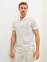 Чоловіче поло LC Waikiki/Лс Вайкікі на блискавці, з бежевим принтом. фірмова Туреччина