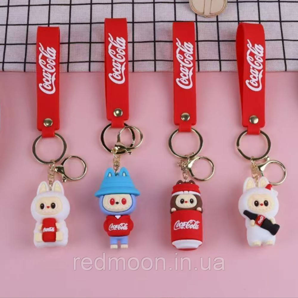 1шт Брелок игрушка Лабубу Coca-Cola, Дизайн рандом / Игрушка-брелок лабубу / Фигурка-брелок лабубу, фото 1