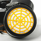 Промислова захисна маска з подвійним респіратором та окулярами / Будівельна маска повнолицева / Маска від пилу, фото 6