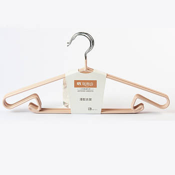 5шт Вішалка для одягу антиковзаюча, ZS-8616,Бежевий / Набір вішалок / Плічка для одягу / Тремпель