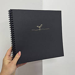 Альбом DIY з чорними сторінками паросток + 18 фото | Альбом для фото чорний 40 сторінок | Чорний фотоальбом