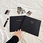 Альбом DIY з чорними сторінками серце + 18 фото | Альбом для фото чорний 40 сторінок | Чорний фотоальбом, фото 2