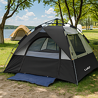 Намет двомісний 2 на 2 метри кемпінговий туристичний 2-3 місця автоматичний з москітною сіткою палатка легка