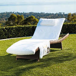 Чохол на шезлонг з подушкою 210х80см / Махровий чохол для шезлонга / Чохол на лежак