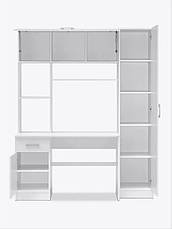 Мультифункціональний навчальний стіл з полицями та шафою СЛТ - 8, колір Білий, фото 4