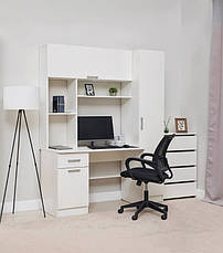 Мультифункціональний навчальний стіл з полицями та шафою СЛТ - 8, колір Білий, фото 5