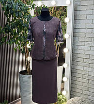 Стильна жіноча сукня, тканина "Масло" розмір 52, фото 3