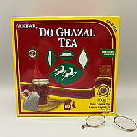 Чай чорний в пакетиках Do Ghazal (Дві Газелі), 100% Цейлон, 100 пакетиків