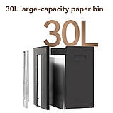 Шредер. Знищувач документів Deli T098 8арк., 1х5мм, 30літр. Секретність - Р7 (T098), фото 3